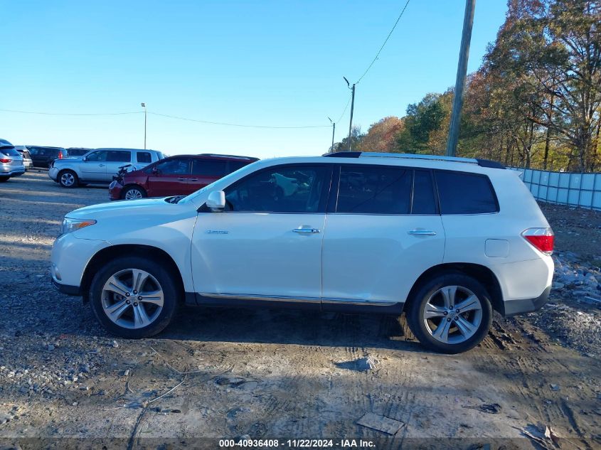 2013 Toyota Highlander Limited V6 VIN: 5TDYK3EH4DS128001 Lot: 40936408