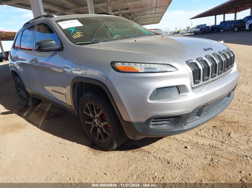 2016 Jeep Cherokee Sport VIN: 1C4PJLAB7GW190304 Lot: 40936604