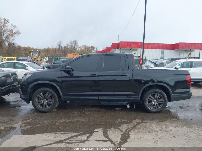 2017 Honda Ridgeline Sport VIN: 5FPYK3F18HB007619 Lot: 40936634