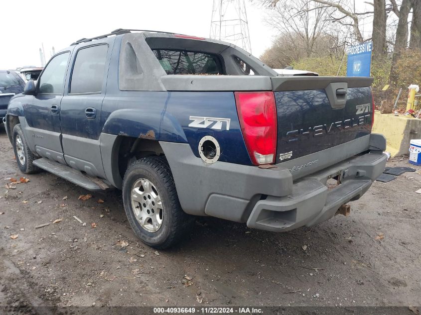 2002 Chevrolet Avalanche 1500 VIN: 3GNEK13T42G145351 Lot: 40936649