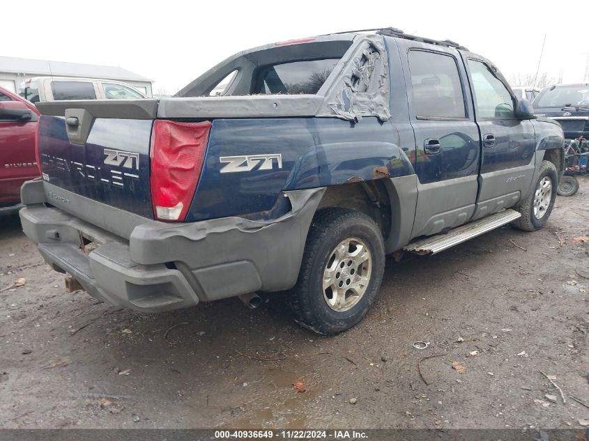 2002 Chevrolet Avalanche 1500 VIN: 3GNEK13T42G145351 Lot: 40936649