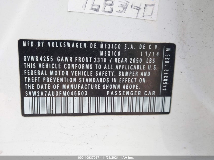 2015 VOLKSWAGEN GOLF TDI SEL 4-DOOR - 3VW2A7AU3FM045503