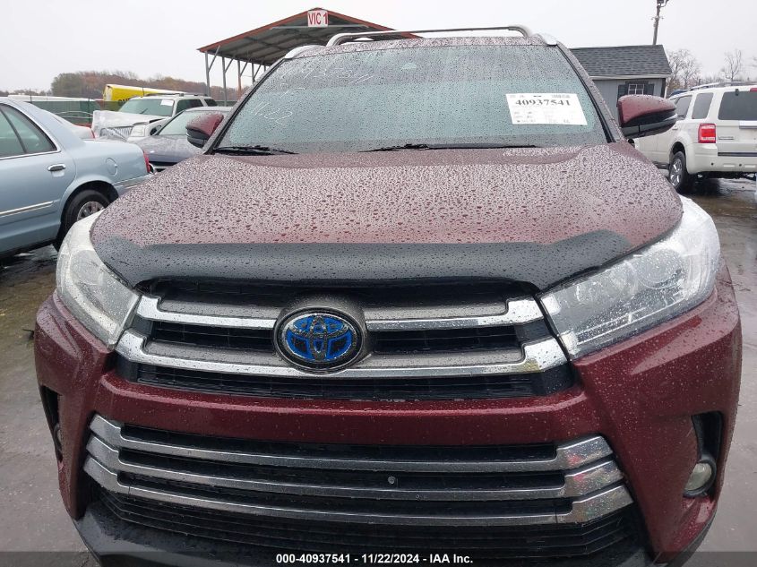 2017 Toyota Highlander Hybrid Limited VIN: 5TDDGRFH9HS024322 Lot: 40937541