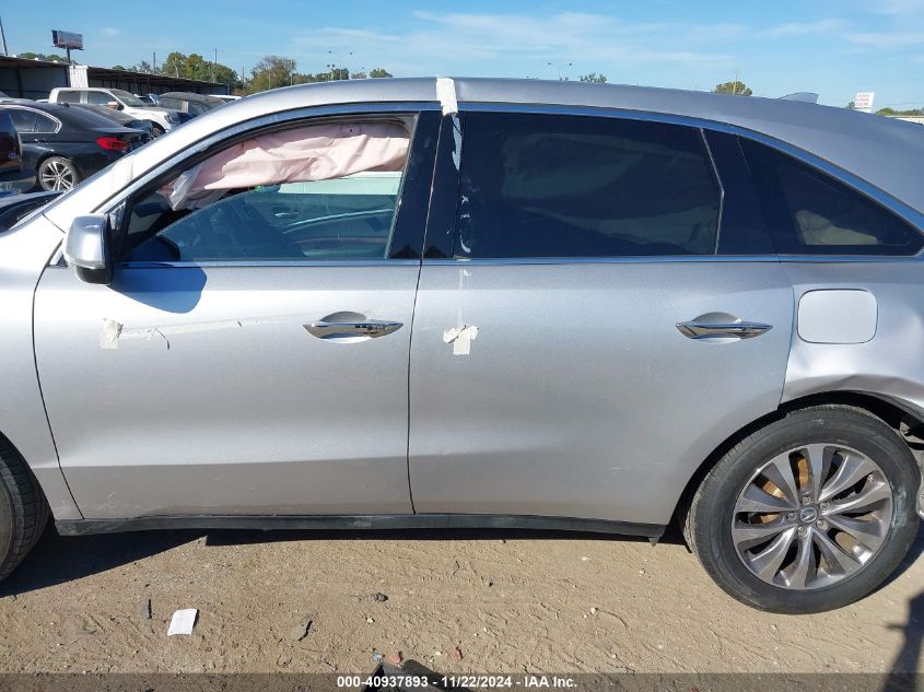 2015 Acura Mdx Technology Package VIN: 5FRYD4H42FB002914 Lot: 40937893