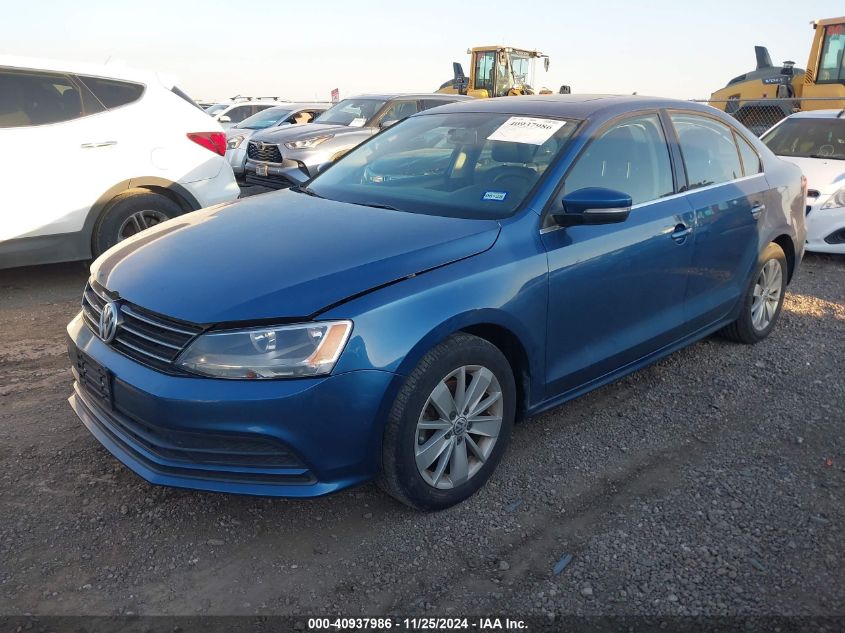 VIN 3VWD17AJXFM259239 2015 Volkswagen Jetta, 1.8T Se no.2