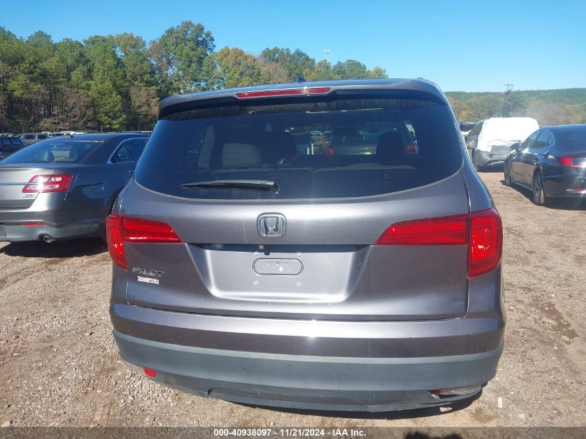 2017 Honda Pilot Ex-L VIN: 5FNYF5H76HB038135 Lot: 40938097