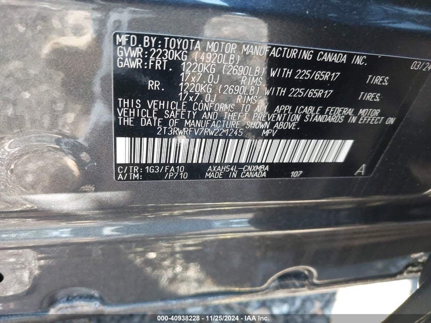 2024 TOYOTA RAV4 HYBRID XLE - 2T3RWRFV7RW221245