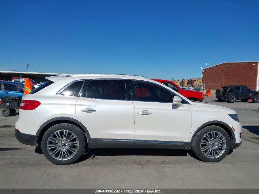 2017 Lincoln Mkx Reserve VIN: 2LMPJ6LR9HBL51332 Lot: 40938292