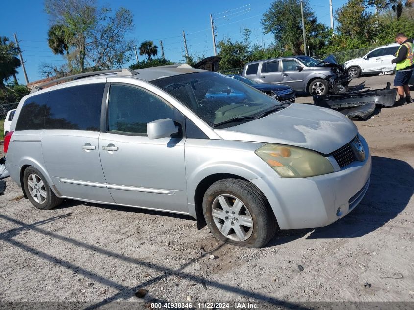 2004 Nissan Quest 3.5 Sl VIN: 5N1BV28U44N369591 Lot: 40938346