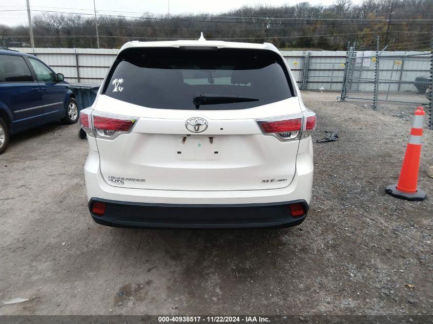 2015 Toyota Highlander Xle V6 VIN: 5TDJKRFH0FS084519 Lot: 40938517