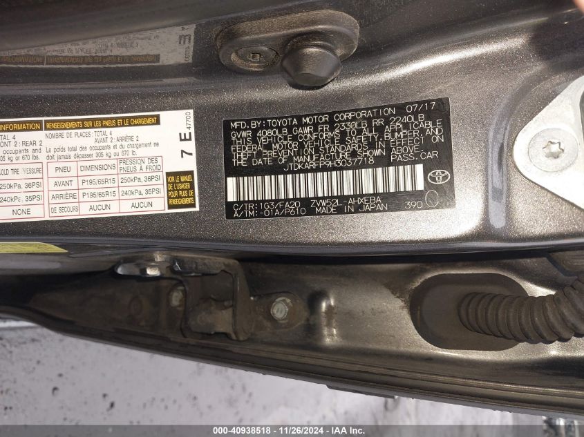 2017 TOYOTA PRIUS PRIME PLUS - JTDKARFP9H3037718