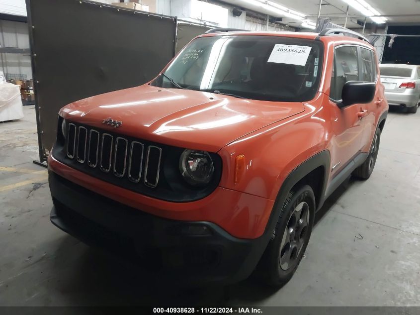 2017 Jeep Renegade Sport Fwd VIN: ZACCJAABXHPF91153 Lot: 40938628