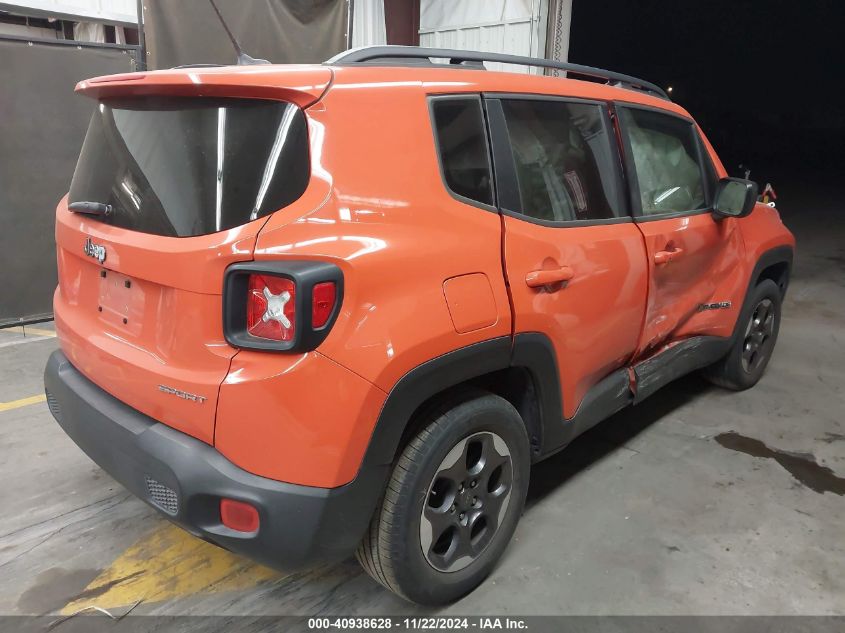 2017 Jeep Renegade Sport Fwd VIN: ZACCJAABXHPF91153 Lot: 40938628