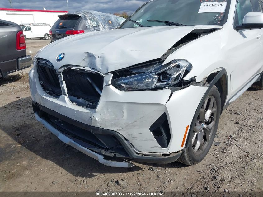 2022 BMW X3 xDrive30I VIN: 5UX53DP04N9K55617 Lot: 40938708