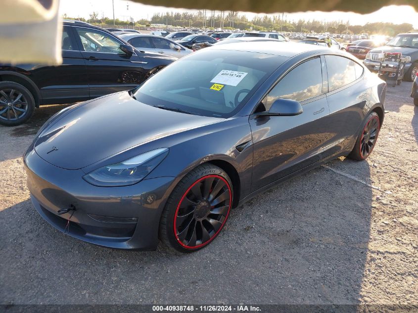 VIN 5YJ3E1EC5PF713446 2023 Tesla Model 3, Performan... no.2