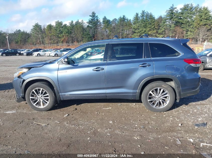 2018 Toyota Highlander Hybrid Xle VIN: 5TDJGRFH2JS044131 Lot: 40938967