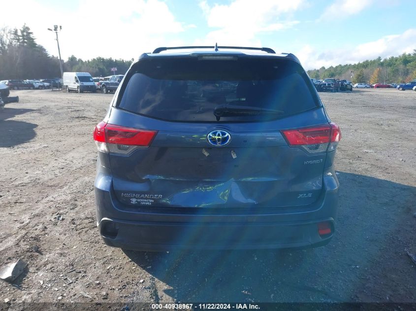 2018 Toyota Highlander Hybrid Xle VIN: 5TDJGRFH2JS044131 Lot: 40938967