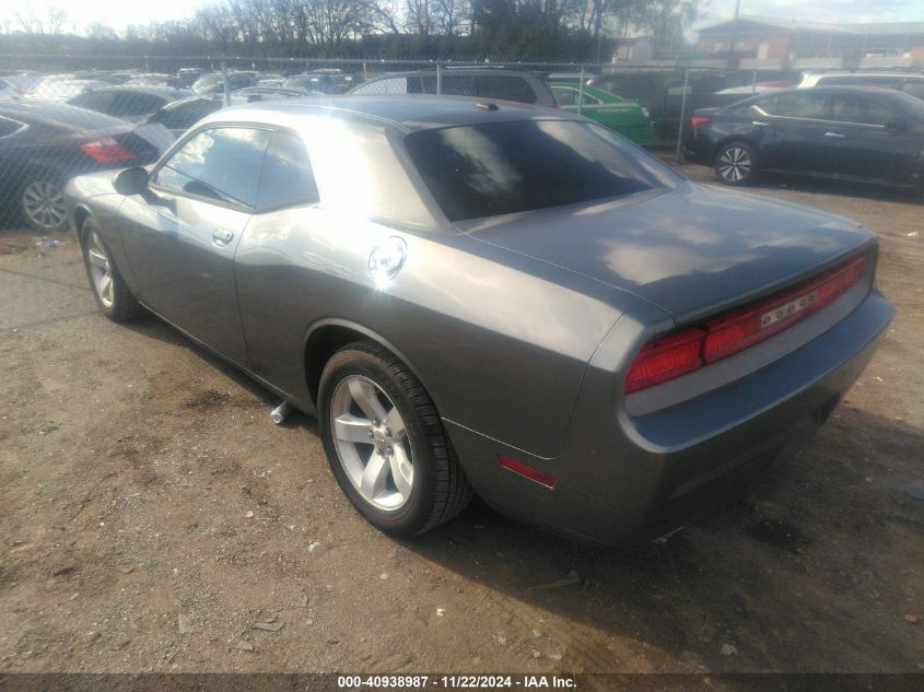 2012 DODGE CHALLENGER VIN: 2C3CDYAG9CH155453