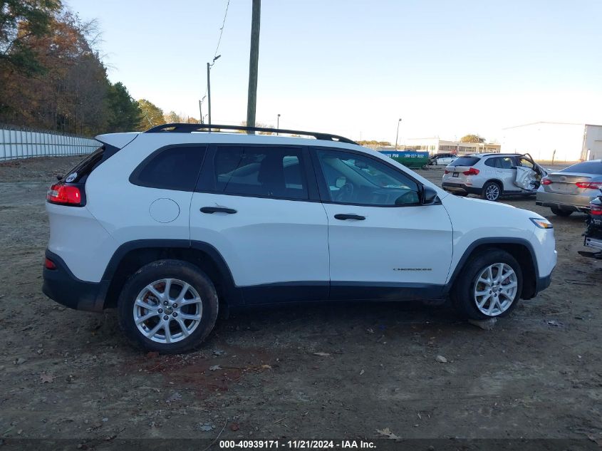 2016 Jeep Cherokee Sport VIN: 1C4PJLAB8GW273546 Lot: 40939171