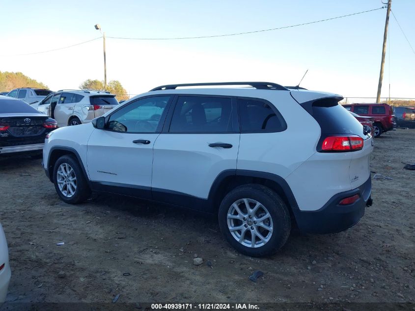 2016 Jeep Cherokee Sport VIN: 1C4PJLAB8GW273546 Lot: 40939171