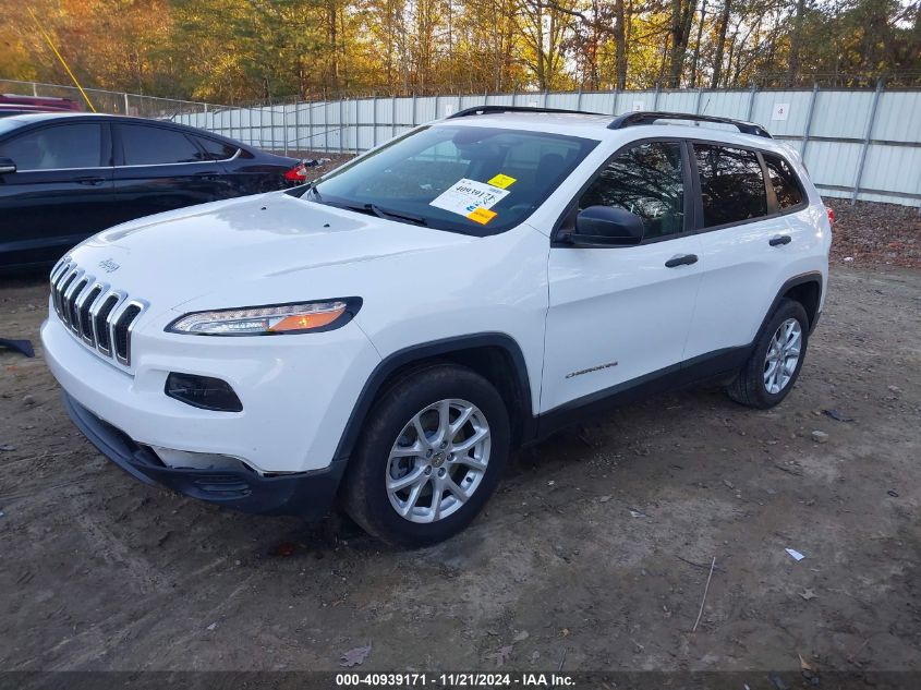 2016 Jeep Cherokee Sport VIN: 1C4PJLAB8GW273546 Lot: 40939171