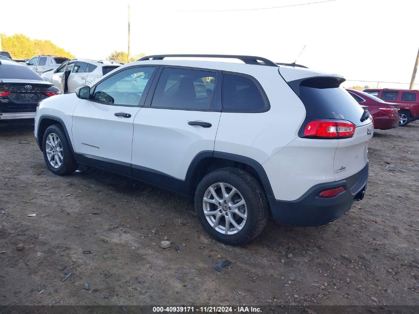 2016 Jeep Cherokee Sport VIN: 1C4PJLAB8GW273546 Lot: 40939171