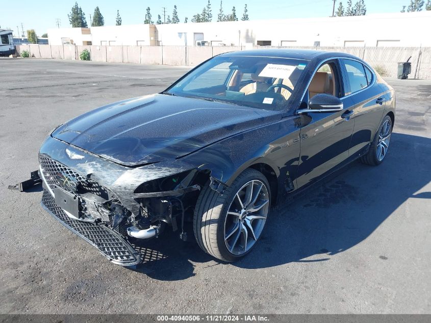 2022 Genesis G70 2.0T Rwd VIN: KMTG34TA5NU092337 Lot: 40940506