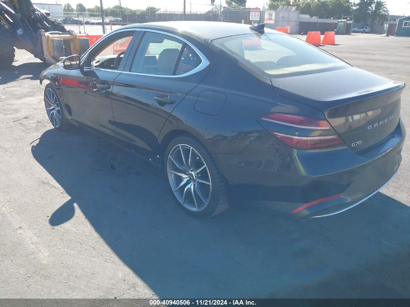 2022 Genesis G70 2.0T Rwd VIN: KMTG34TA5NU092337 Lot: 40940506