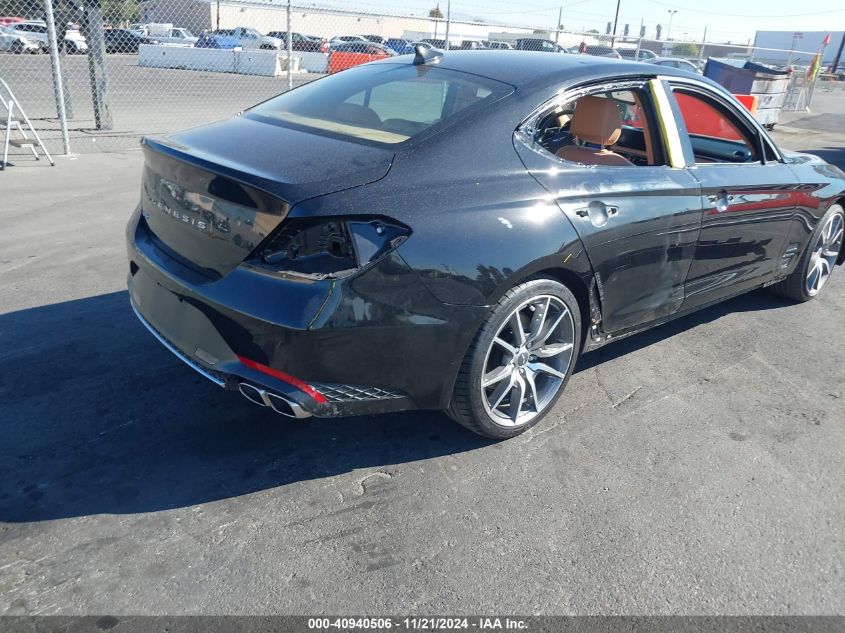 2022 Genesis G70 2.0T Rwd VIN: KMTG34TA5NU092337 Lot: 40940506