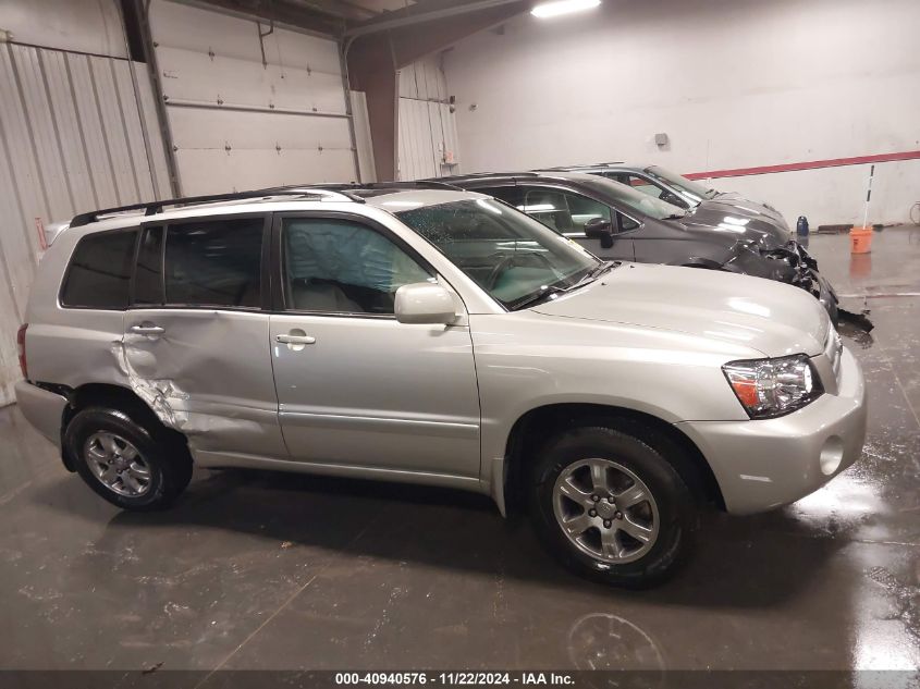 2007 Toyota Highlander V6 VIN: JTEGP21A870132684 Lot: 40940576