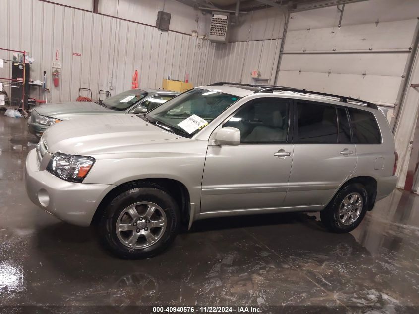 2007 Toyota Highlander V6 VIN: JTEGP21A870132684 Lot: 40940576