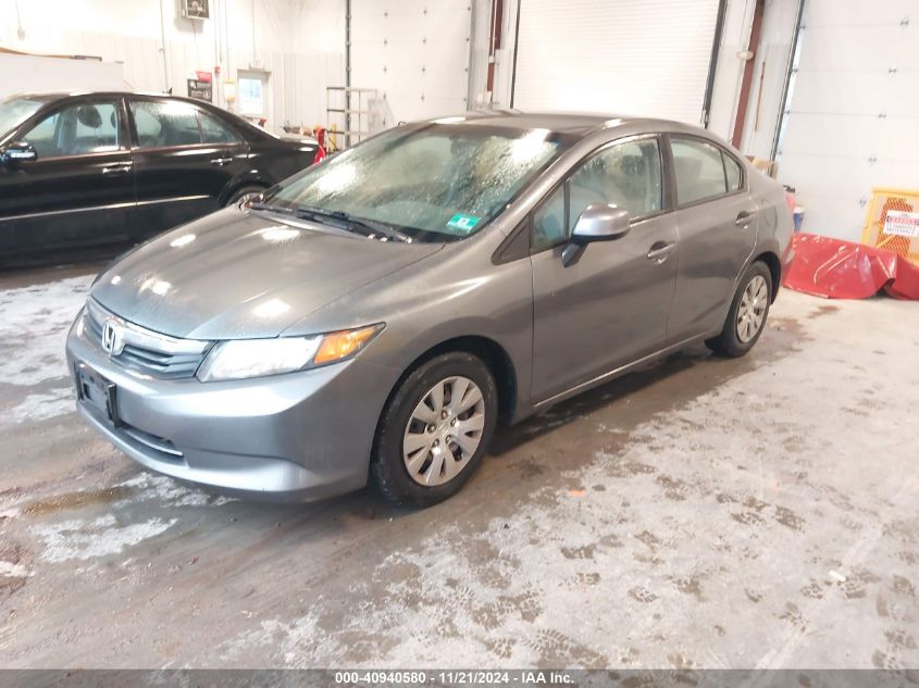 2012 Honda Civic Lx VIN: 19XFB2F5XCE375411 Lot: 40940580