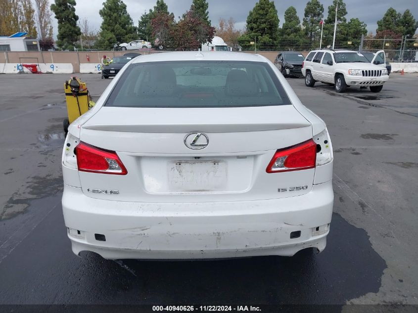 2009 Lexus Is 250 VIN: JTHBK262892094233 Lot: 40940626