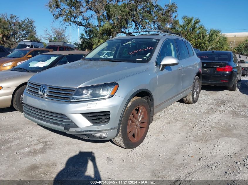 2016 Volkswagen Touareg Vr6 Lux VIN: WVGEF9BPXGD007796 Lot: 40940645