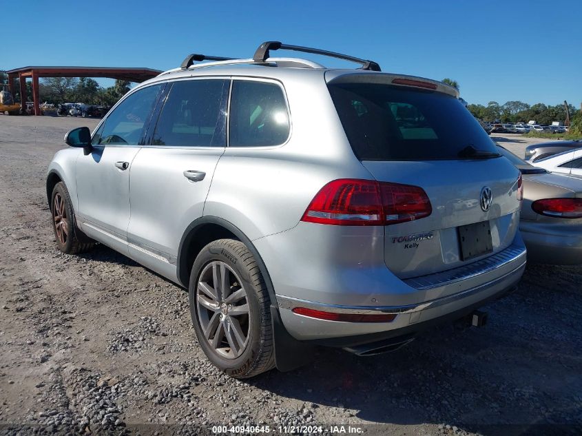 2016 Volkswagen Touareg Vr6 Lux VIN: WVGEF9BPXGD007796 Lot: 40940645