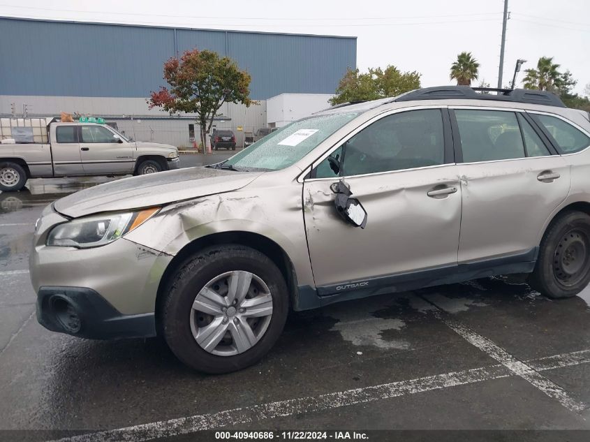 2015 Subaru Outback 2.5I VIN: 4S4BSAACXF3239186 Lot: 40940686