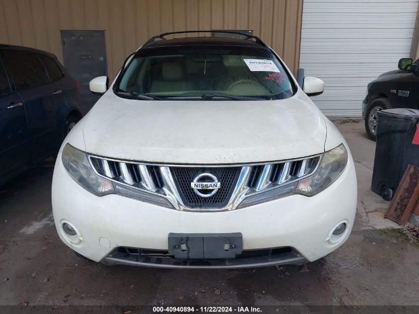 2010 Nissan Murano Sl VIN: JN8AZ1MU5AW008319 Lot: 40940894