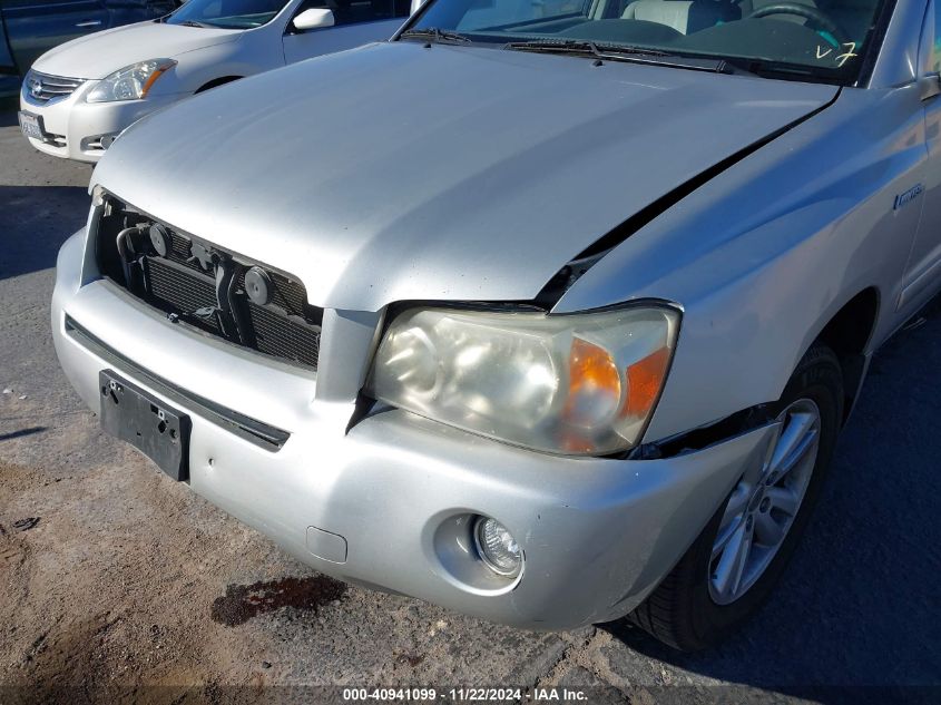 2006 Toyota Highlander Hybrid Limited V6 VIN: JTEEW21A460009800 Lot: 40941099