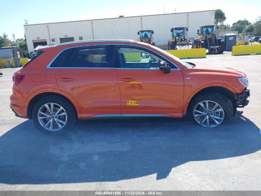 2023 Audi Q3 Premium 45 Tfsi S Line Quattro Tiptronic VIN: WA1DECF39P1071329 Lot: 40941496