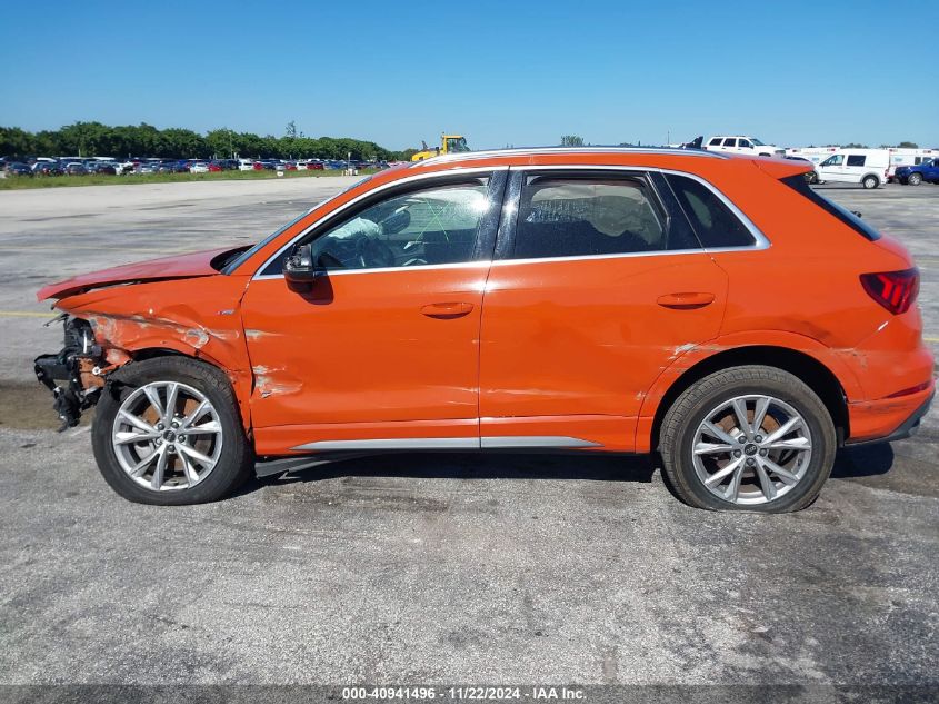 2023 Audi Q3 Premium 45 Tfsi S Line Quattro Tiptronic VIN: WA1DECF39P1071329 Lot: 40941496