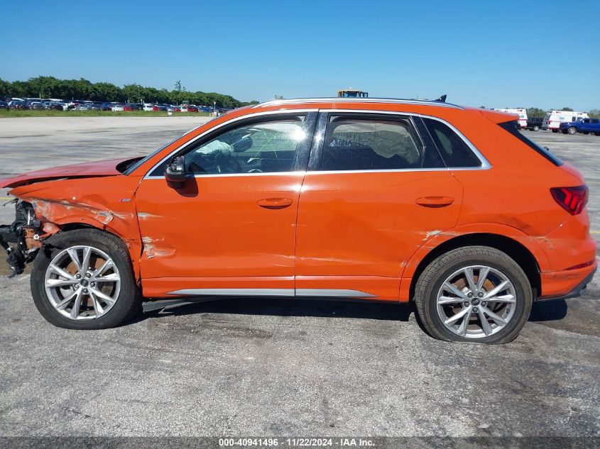 2023 Audi Q3 Premium 45 Tfsi S Line Quattro Tiptronic VIN: WA1DECF39P1071329 Lot: 40941496