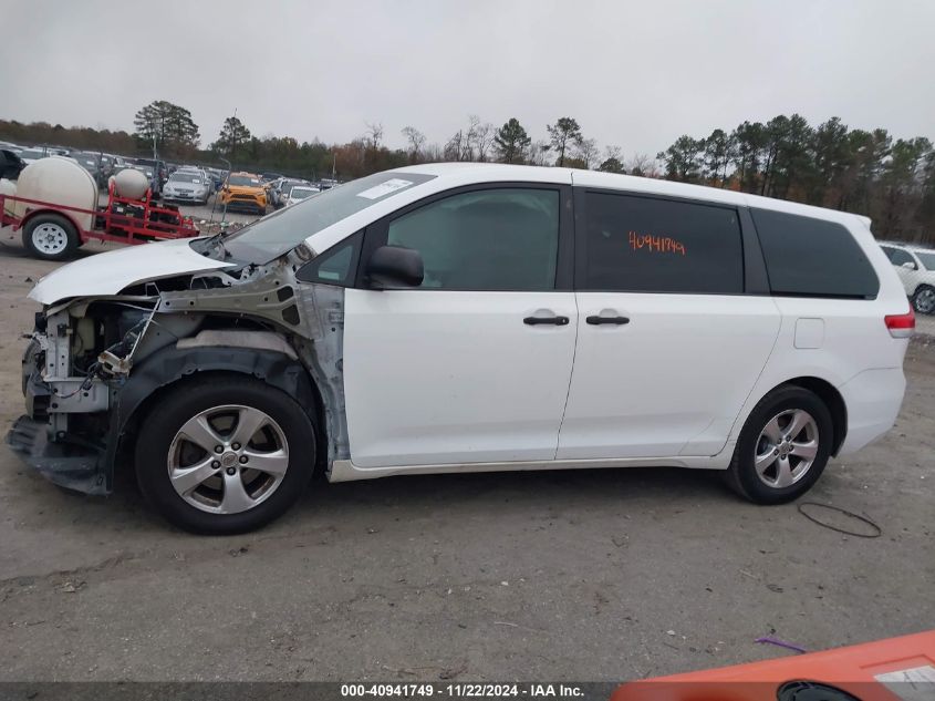 2014 Toyota Sienna L V6 7 Passenger VIN: 5TDZK3DC6ES407221 Lot: 40941749