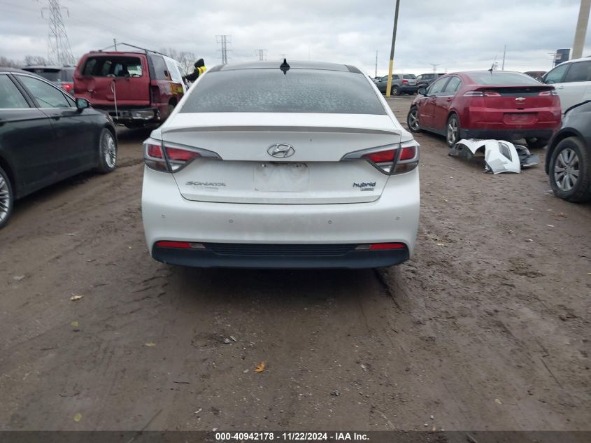 2016 Hyundai Sonata Hybrid Limited VIN: KMHE34L10GA027451 Lot: 40942178