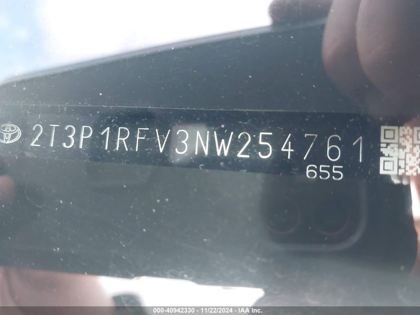 2022 TOYOTA RAV4 XLE - 2T3P1RFV3NW254761