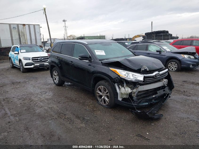 VIN 5TDJKRFH0FS107023 2015 Toyota Highlander, Xle V6 no.1