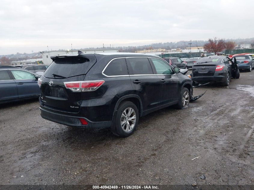 VIN 5TDJKRFH0FS107023 2015 Toyota Highlander, Xle V6 no.4