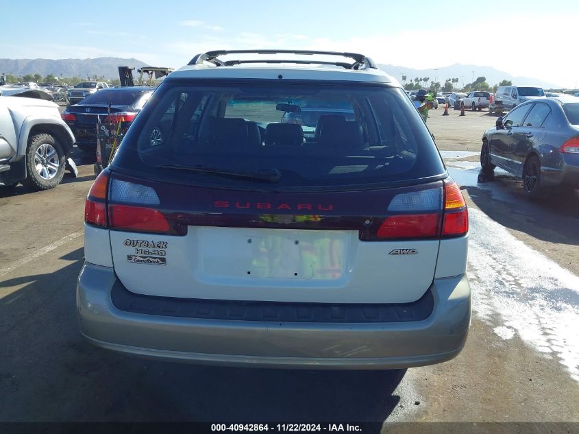 2002 Subaru Outback H6-3.0 Vdc VIN: 4S3BH896627643177 Lot: 40942864