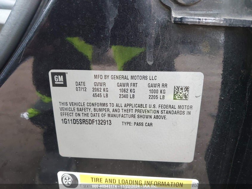 2013 CHEVROLET MALIBU ECO - 1G11D5SR5DF132913