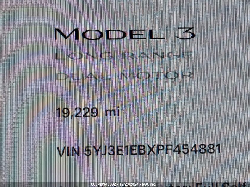 VIN 5YJ3E1EBXPF454881 2023 Tesla Model 3, Long Rang... no.15