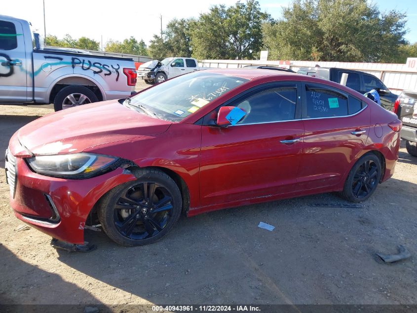 2017 Hyundai Elantra Limited VIN: KMHD84LF2HU267481 Lot: 40943961